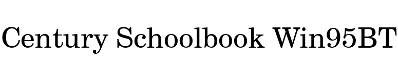 Century Schoolbook Win95BT font preview