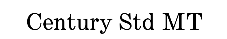 Century Std MT font preview