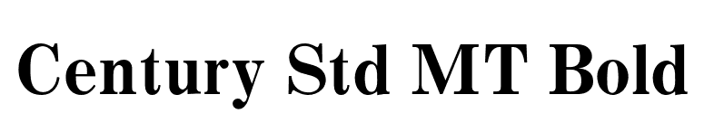 Century Std MT Bold font preview