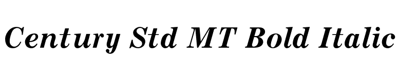 Century Std MT Bold Italic font preview