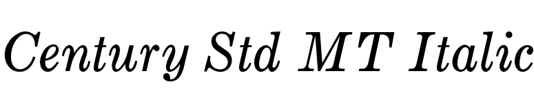 Century Std MT Italic font preview