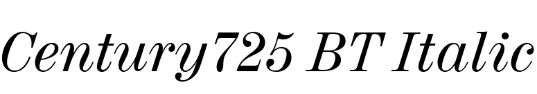 Century725 BT Italic font preview