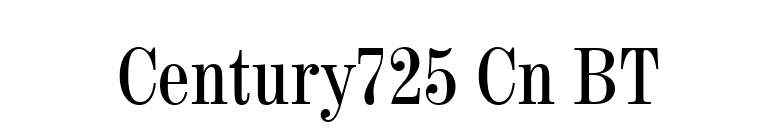 Century725 Cn BT font preview
