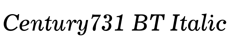Century731 BT Italic font preview