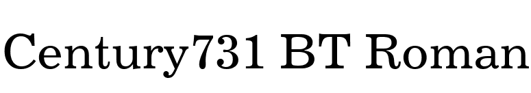 Century731 BT Roman font preview