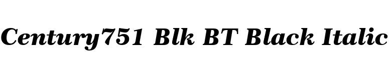 Century751 Blk BT Black Italic font preview