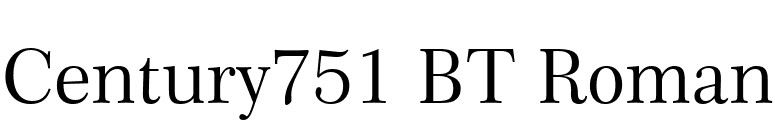 Century751 BT Roman font preview