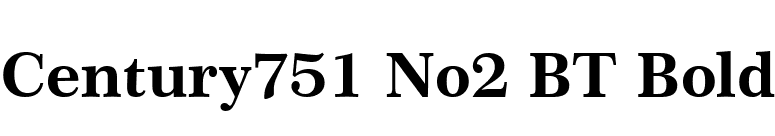 Century751 No2 BT Bold font preview