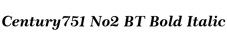 Century751 No2 BT Bold Italic font preview