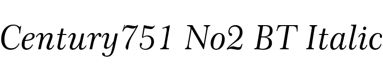 Century751 No2 BT Italic font preview
