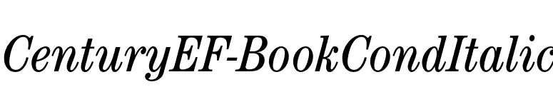 CenturyEF-BookCondItalic font preview