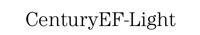 CenturyEF-Light font preview