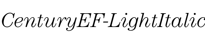 CenturyEF-LightItalic font preview