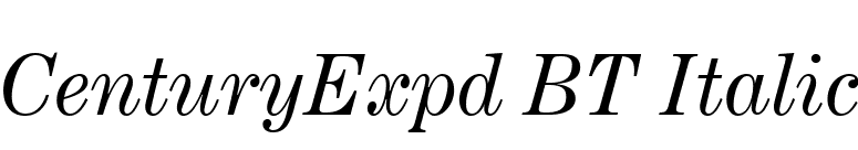 CenturyExpd BT Italic font preview