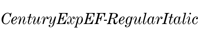 CenturyExpEF-RegularItalic font preview