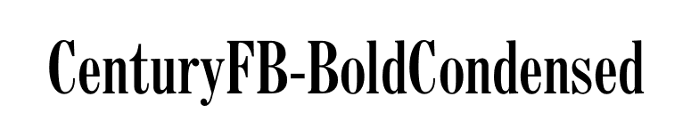 CenturyFB-BoldCondensed font preview