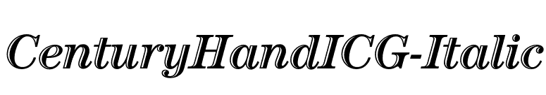CenturyHandICG-Italic font preview