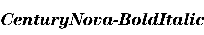 CenturyNova-BoldItalic font preview