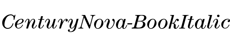 CenturyNova-BookItalic font preview