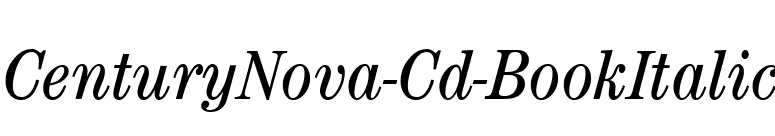 CenturyNova-Cd-BookItalic font preview