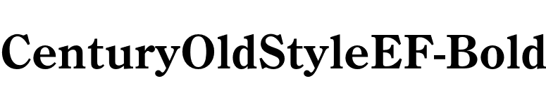 CenturyOldStyleEF-Bold font preview