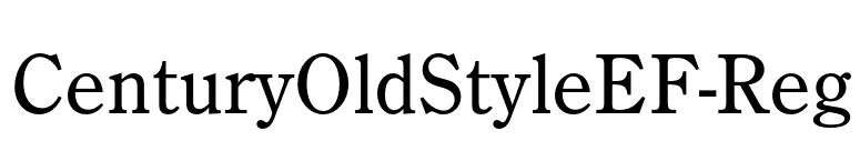 CenturyOldStyleEF-Reg font preview