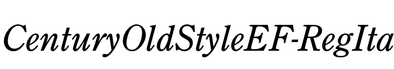 CenturyOldStyleEF-RegIta font preview