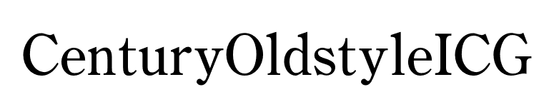 CenturyOldstyleICG font preview