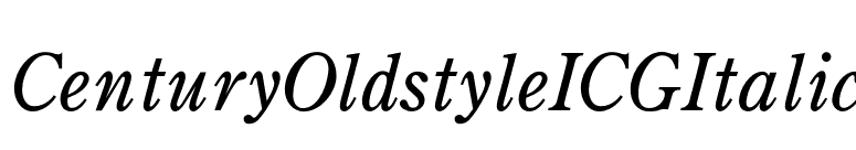 CenturyOldstyleICGItalic font preview
