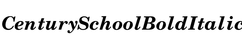 CenturySchoolBoldItalic font preview
