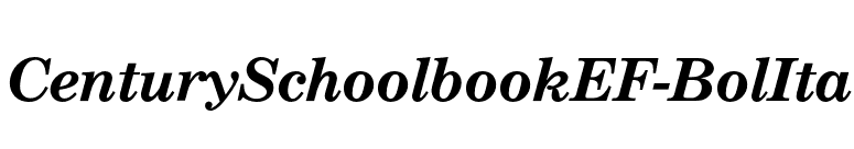 CenturySchoolbookEF-BolIta font preview