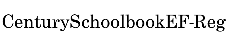CenturySchoolbookEF-Reg font preview