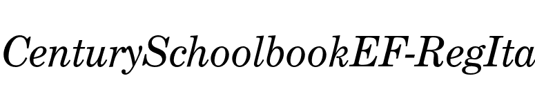 CenturySchoolbookEF-RegIta font preview