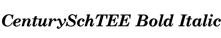 CenturySchTEE Bold Italic font preview