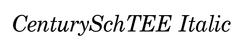 CenturySchTEE Italic font preview