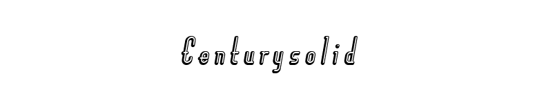 Centurysolid font preview