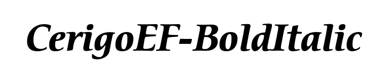CerigoEF-BoldItalic font preview
