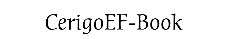 CerigoEF-Book font preview