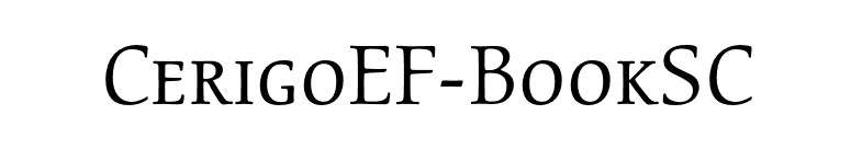 CerigoEF-BookSC font preview