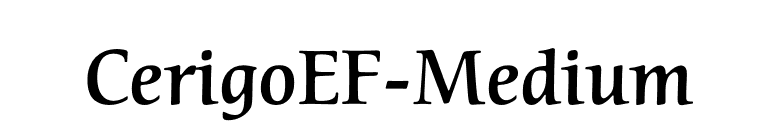 CerigoEF-Medium font preview