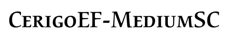 CerigoEF-MediumSC font preview