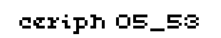 ceriph 05_53 font preview