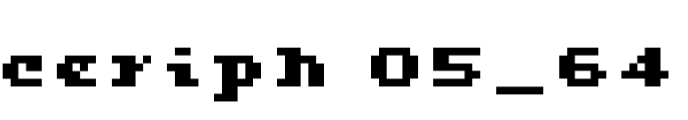 ceriph 05_64 font preview