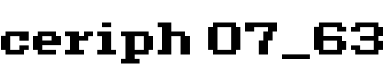 ceriph 07_63 font preview