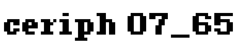 ceriph 07_65 font preview