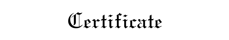 Certificate font preview