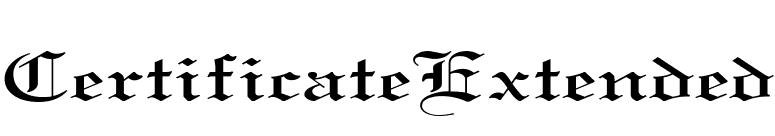 CertificateExtended font preview
