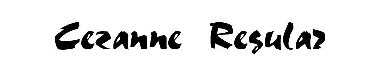 Cezanne Regular font preview