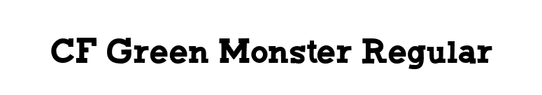 CF Green Monster Regular font preview