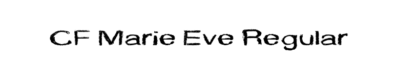 CF Marie Eve Regular font preview